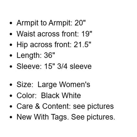 Hang Ten Dress Womens Large Black White Floral Stretch Pullover UPF 50 Plus New - Picture 4 of 16